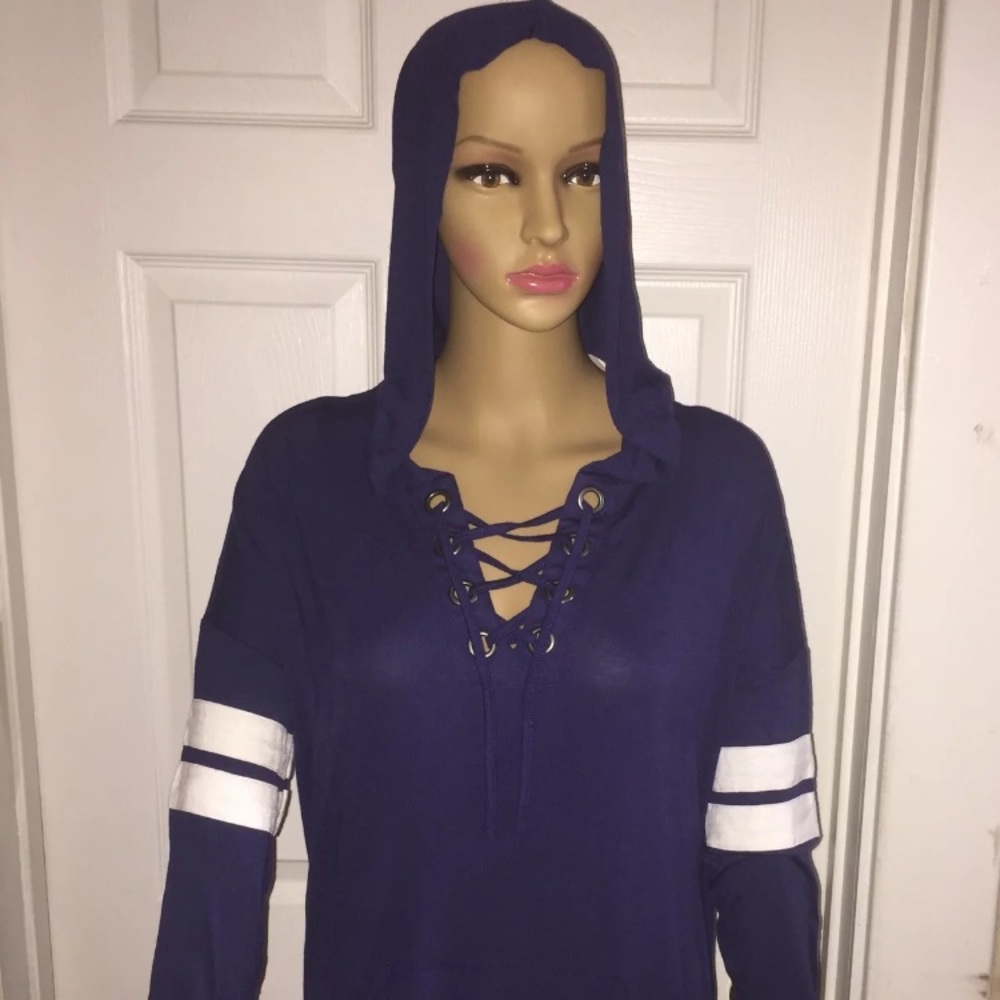 Lace up hoodie